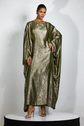 Yeşil Oversize Maxi Abiye Elbise Zalle